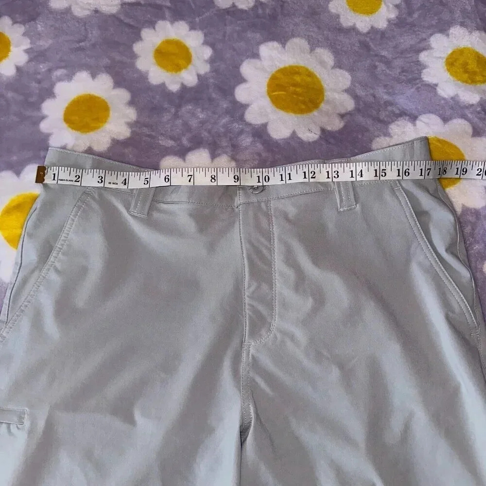 Columbia PFG Casual Outdoor Shorts 10" Flat Front Men's Sz 36 Gray - Picture 4 of 7